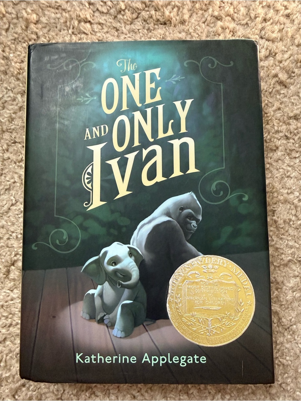 The One and Only Ivan by Katherine Applegate - Dark Green Cover